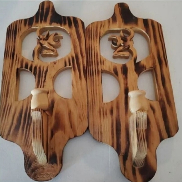 DEER Candle Holders, Country Candle Holders, Hunting Decor, Deer Decor, Outdoors - Picture 1 of 4